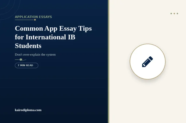 Common App Essay Tips for International IB Students
