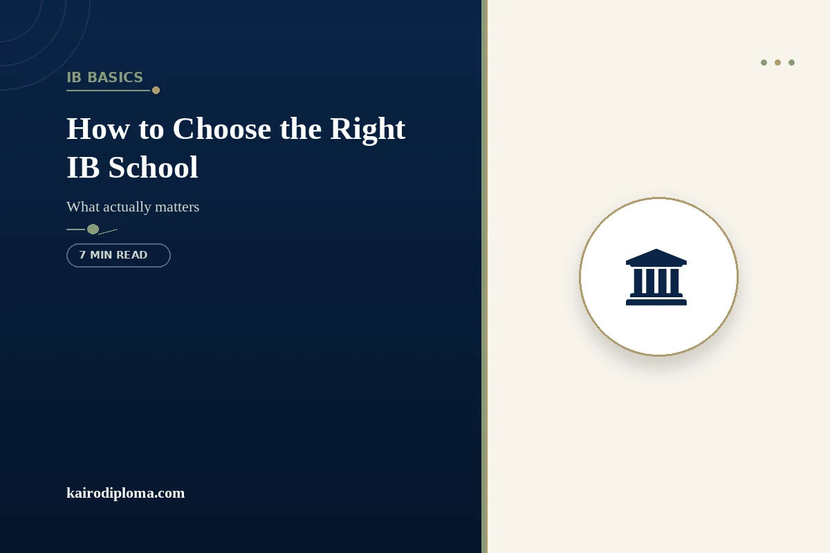 How to Choose the Right IB School: What Actually Matters