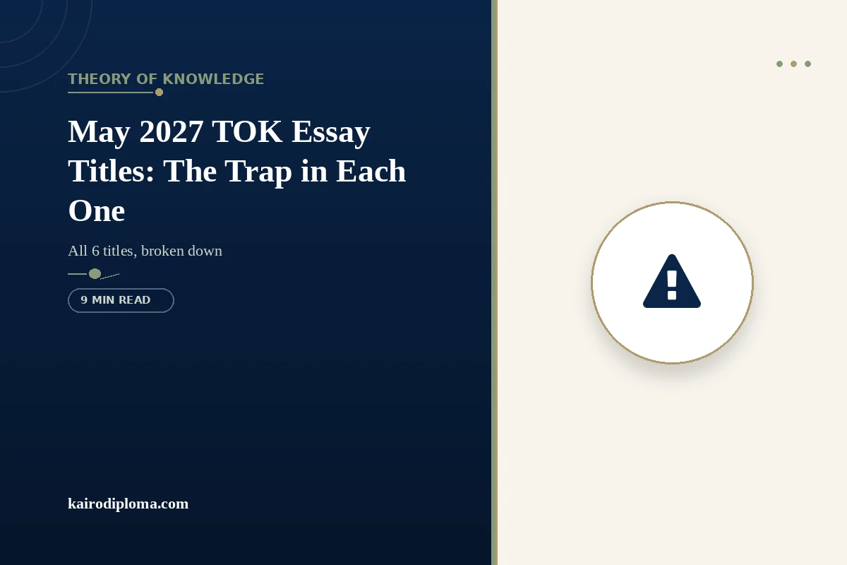 May 2027 TOK Essay Titles: The Trap in Each One Explained